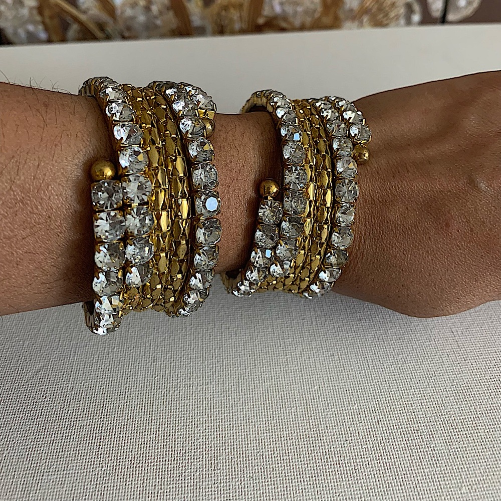 Wrap Around Bangle Set- Gold - Picture 2 of 4